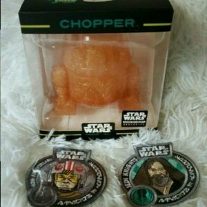 Smugglers Bounty (Star Wars) Hikari orange Chopper & 2 Luke Skywalker Patches